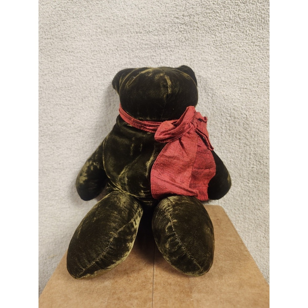 POTTERY BARN Buckwheat STUFFED BEAN BAG VELVET PLUSH  BEAR 14" With Tag Read